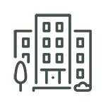 Abbildung eines Icons symbolisch für die Quartiersentwicklung